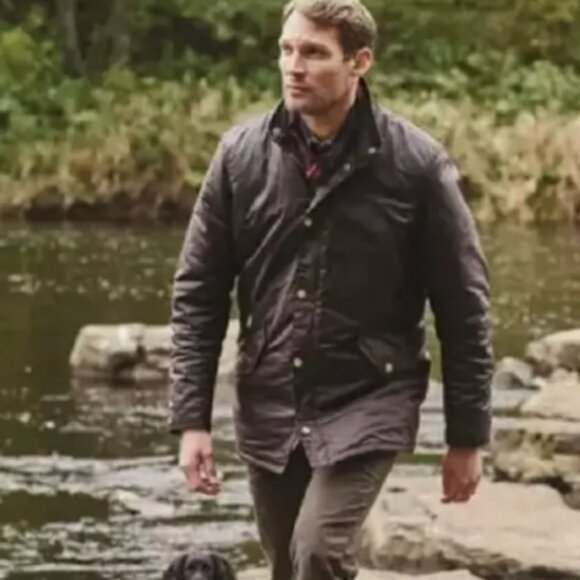 Barbour Men's Prestbury Wax Jacket in Olive MSRP$495 British Luxury Heritage - Picture 7 of 16